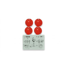 4055986717 Knob, Knob, Red, 48Mm Uni, Withdecals Electrolux